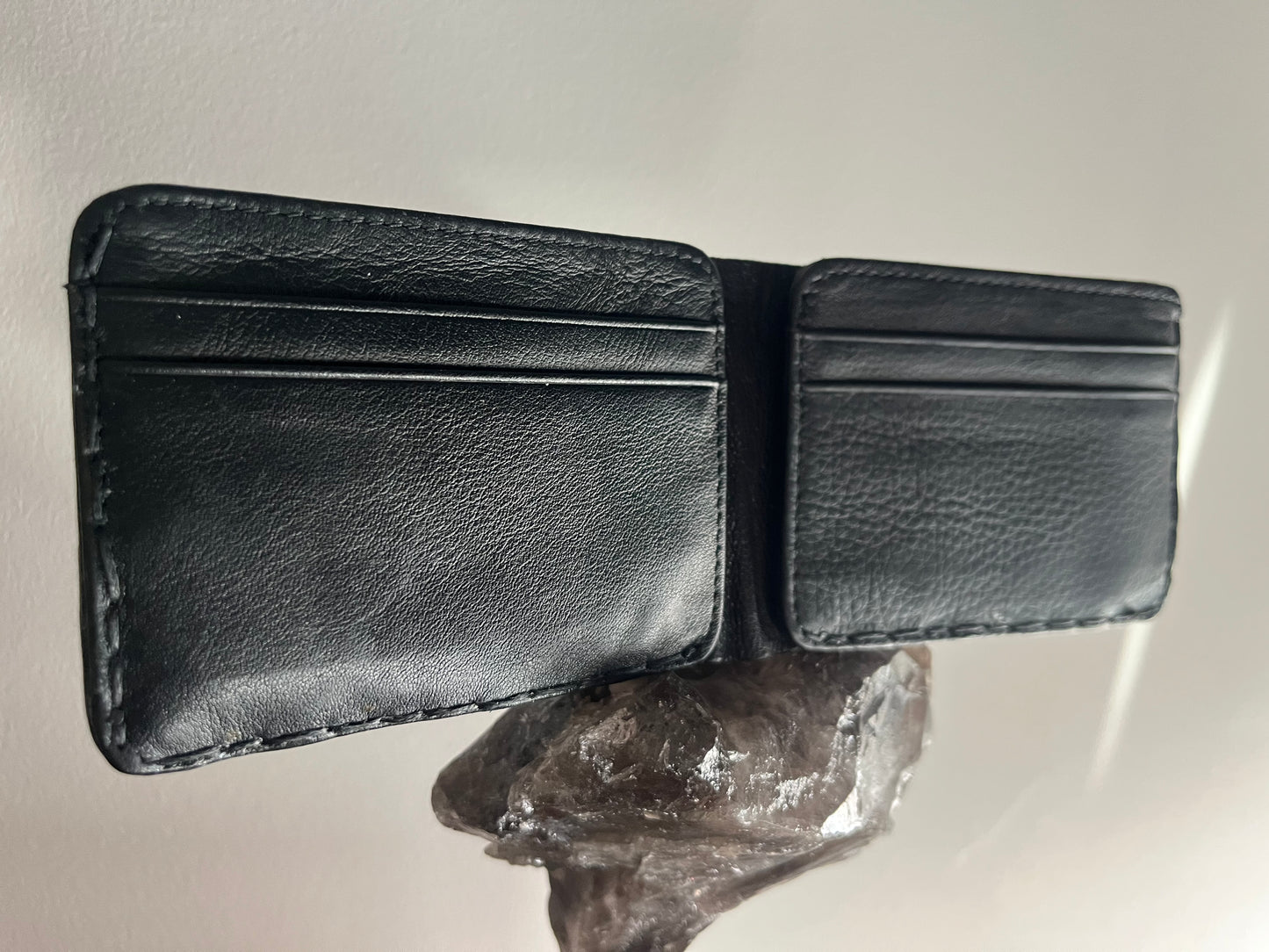 Gloomy wallet, Genuine leather, 8 card slots.