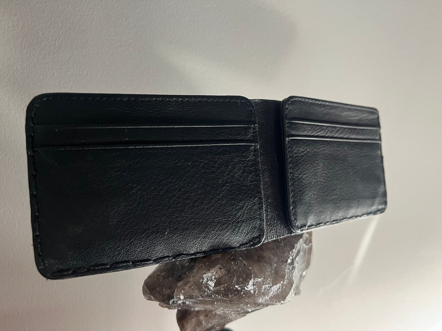Gloomy wallet, Genuine leather, 8 card slots.