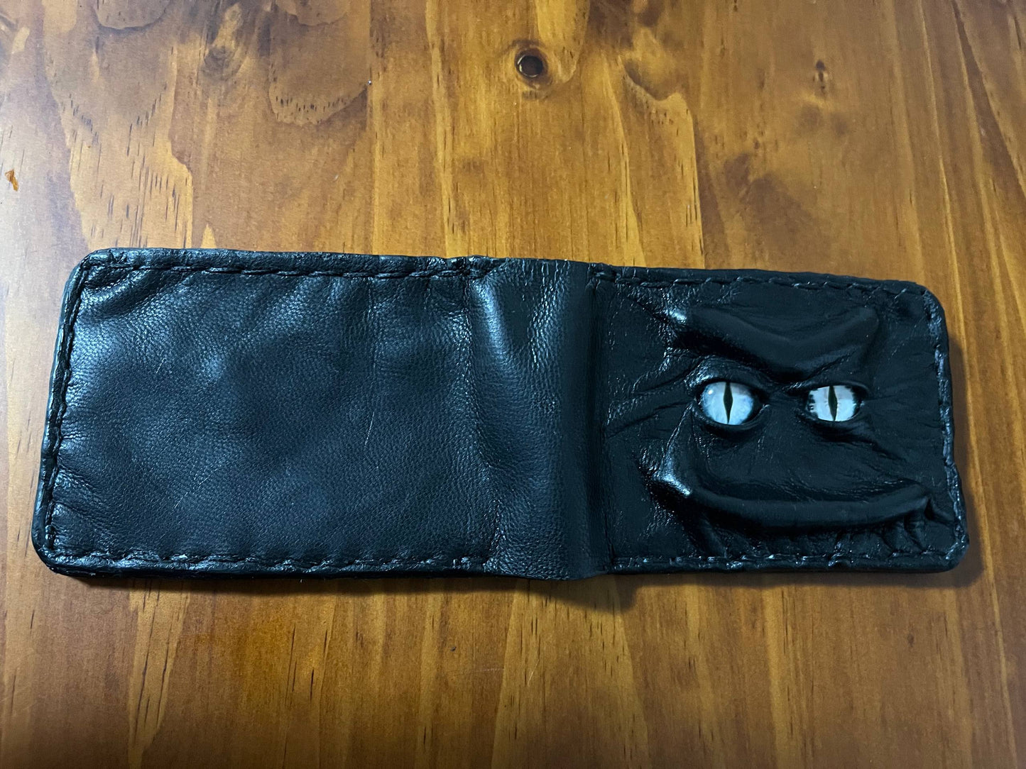 Gloomy wallet, Genuine leather, 8 card slots.