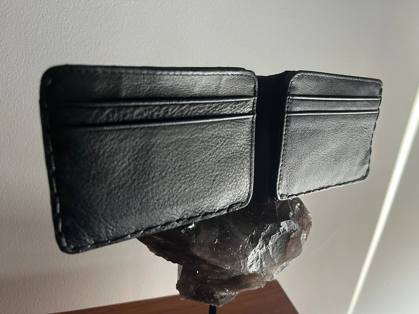 Gloomy wallet, Genuine leather, 8 card slots.