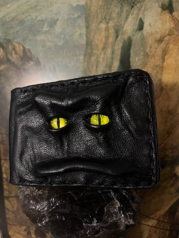 Gloomy wallet, Genuine leather, 8 card slots.