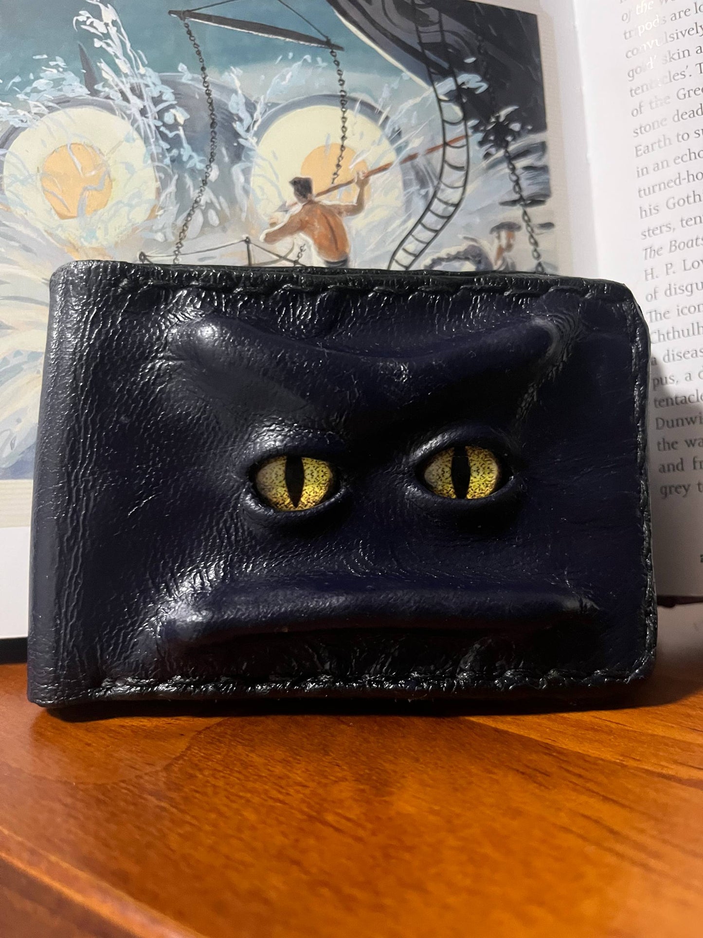 Mythical wallet, Dark blue, Genuine leather, 8 card slots.