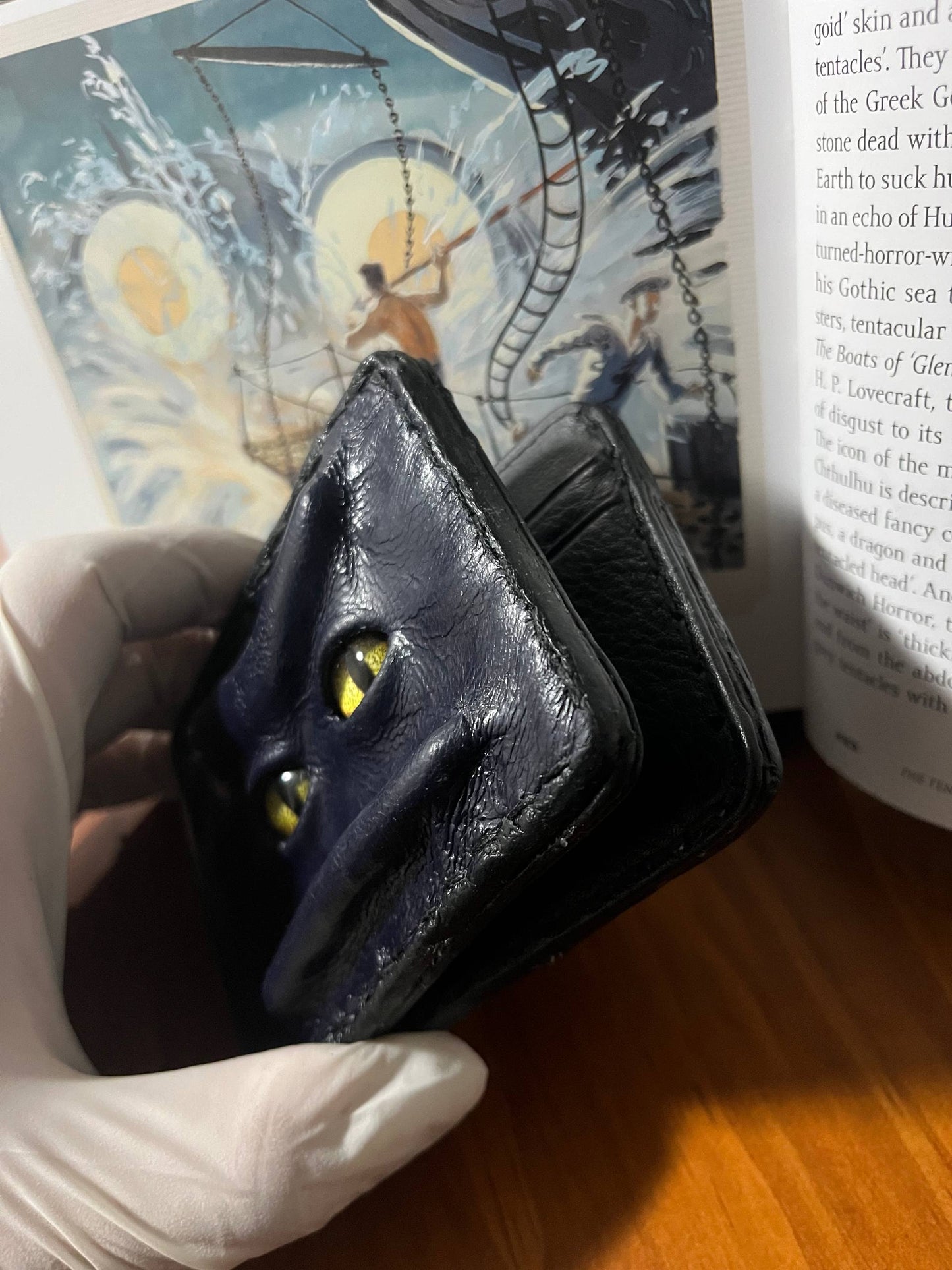 Mythical wallet, Dark blue, Genuine leather, 8 card slots.